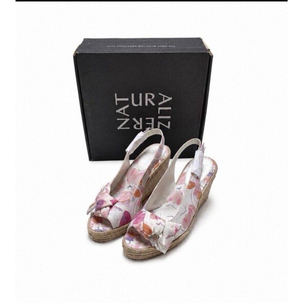 Naturalizer Bettina Women's Espadrille Wedge Sandal 9M Tropical Resortwear NIB